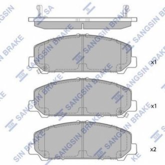 SNS_[D1060ZC60J] колодки дисковые п.\ Nissan Armada 07-11/Parthfinder 4.0 11>/Xterra 11> Hi-Q (SANGSIN) SP1448