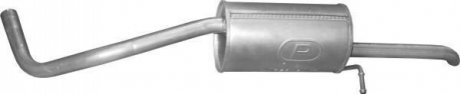 Глушитель задний (конечный, основной) для Skoda Fabia 1.2i 11/05-10/07, 1.2 12/06-03/10 combi POLMOSTROW 2413
