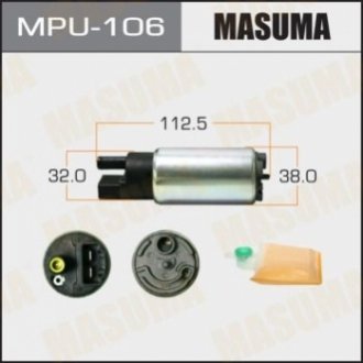 Бензонасос электрический (+сеточка) Mazda/ Mitsubishi/ Nissan/ Suzuki/ Toyota MASUMA MPU-106 (фото 1)