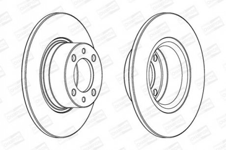 Диск тормозной передний (кратно 2шт.) MERCEDES-BENZ A-CLASS (W168) 97-05 CHAMPION 562049CH