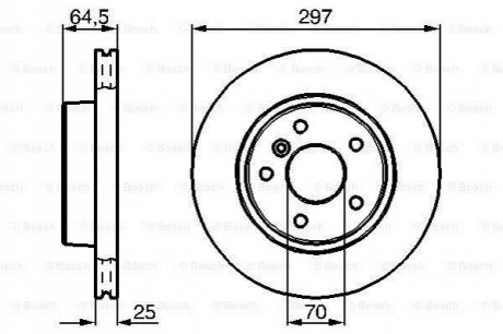 0 986 478 483_диск тормозной передний вентилир. land rover range rover 4.04.63.92.5td 94-02 BOSCH 0 986 478 483 (фото 1)