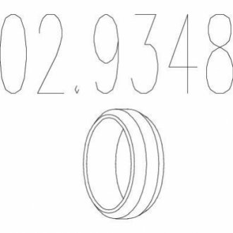 Монтажное кольцо выхлопной системы (D(внутр.) - 45 мм. D(наружн.) - 60 мм. Высота - 14 мм) MTS 02.9348