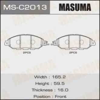 Колодка тормозная передняя Infinity QX60/ Nissan Murano, Pathfinder (13-) MASUMA MSC2013