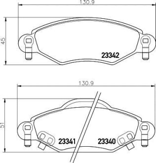 Колодки гальмівні дискові передние Toyota Yaris 1.0, 1.3, 1.5 (01-05) NISSHINBO NP1130