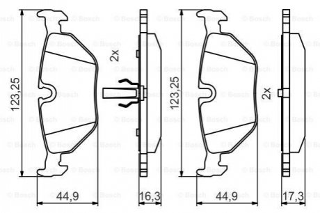 0 986 495 470колодки дисковые задние bmw e46 1.6i-2.8i2.0d 98,rover 75 1.8-2.52.0cdt 99 BOSCH 0986495470 (фото 1)