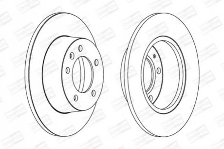 Диск гальмівний задній (кратно 2) Opel Movano/Renault Master (II) CHAMPION 562164CH