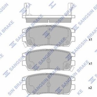 SNS_колодки дисковые задние! \ Mitsubishi Pajero 2.4-2.8TD 90-94/Space Gear 95> Hi-Q (SANGSIN) SP1538