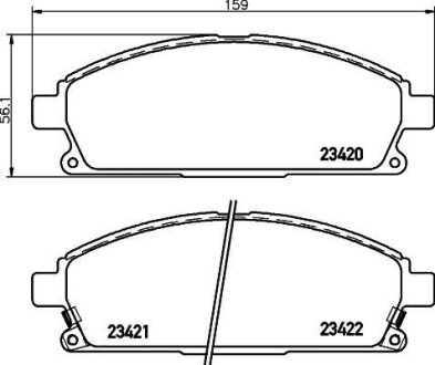 Колодки гальмівні дискові передние Nissan X-Trail 2.0, 2.5 (03-) NISSHINBO NP2009