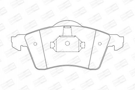 Колодки тормозные дисковые передние VW Caravelle, transporter T4 CHAMPION 571934CH