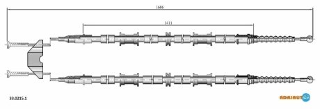 Трос зупиночних гальм ADRIAUTO 33.0215.1 (фото 1)