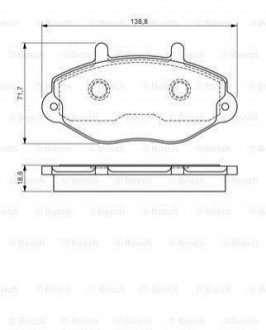 0 986 495 112_колодки дисковые передние ford transit 2.0i2.9i2.5tdi 94-98 диск 15 BOSCH 0986495112