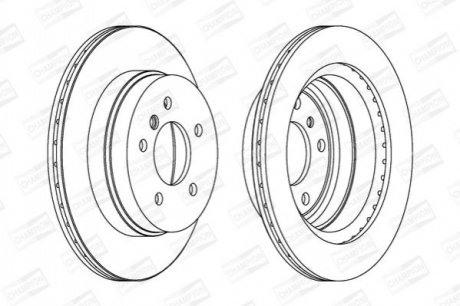 Диск тормозной задний (кратно 2шт.) BMW 1 Serie, 3 Serie X1 CHAMPION 562442CH