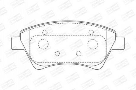 Колодки тормозные дисковые передние Renault Megane II (01-12) CHAMPION 573124CH