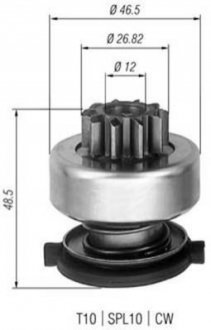 Бендикс стартера FORD FIESTA 1.2-1.4 16V /COURIER 1.4i 16V / FIESTA (96) 1.25i 1 MAGNETI MARELLI 940113020309