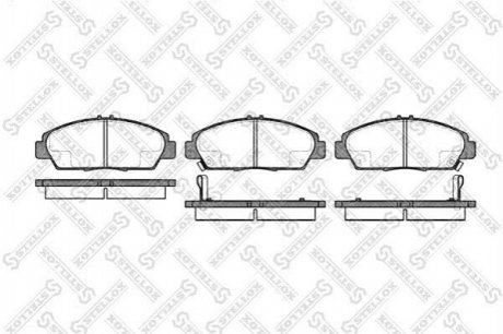 Тормозные колодки передние (18.5mm) Honda Accord2.0,2.0i16V 10/89-11/93(Akebono) STELLOX 417002BSX