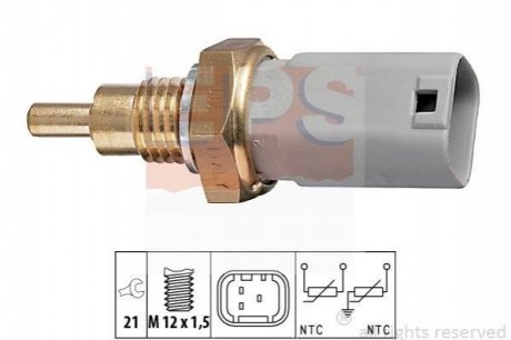 ДАТЧИК ТЕМПЕРАТУРЫ ОХЛАЖДАЮЩЕЙ ЖИДКОСТИ FIAT Brava/Brava/Marea 1,6-1,8 16V 98- EPS 1 830 277 (фото 1)