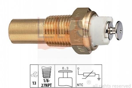 Датчик температуры двигателя Daewoo Espero 1.8-2.0. Opel Astra F, Vectra B 95- EPS 1 830 235