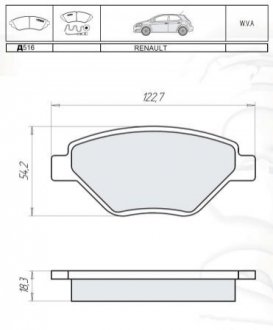 Гальмівні колодки дискові DAFMI / INTELLI D516E (фото 1)