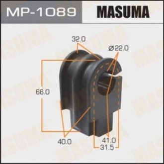 Втулка стабілізатора переднього (Кратно 2) Nissan Tida (07-) (MP-1089) MASUMA MP1089 (фото 1)