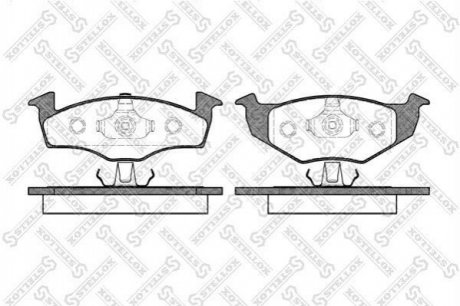 Тормозные колодки передние (19.7mm) VW Golf/Vento Diesel 95-. Polo 07/95- (VW) STELLOX 620000-SX