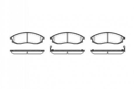 598 02_=572383b=222251 колодки дисковые п. nissan maxima qx 2.5i 24v3.0i 95-00 REMSA 0598.02