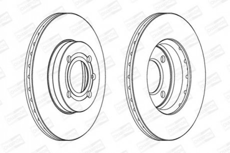 Диск тормозной передний (кратно 2шт.) VW Polo III (95-09) CHAMPION 561448CH