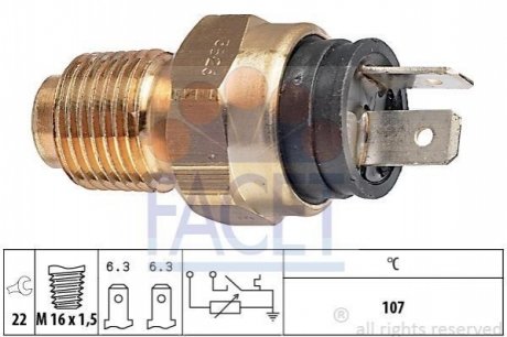 Датчик вмикання вентилятора Ducato 2.5-2.8D/TD/Jumper/Boxer 2.8HDi (02-) FACET 7.3526