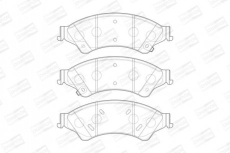 Колодки тормозные дисковые передние FORD RANGER (TKE) 11- CHAMPION 573449CH