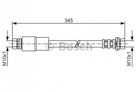 _шланг торм. зад. ford fusion 1.251.41.61.4tdci1.6tdci 02> l=345 BOSCH 1 987 476 058