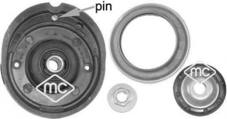 Ремкомплект опори амортизатора перед Citroen C2, C3 (03-) Metalcaucho 05877