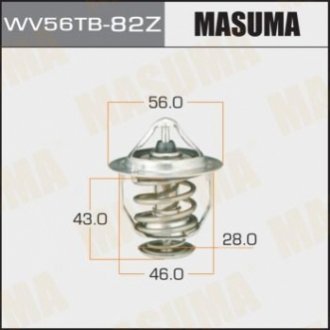 Термостат Lexus/Toyota 1.4, 1.6, 1.8, 2.4 (-09) 3.5 (-17) MASUMA WV56TB82Z (фото 1)