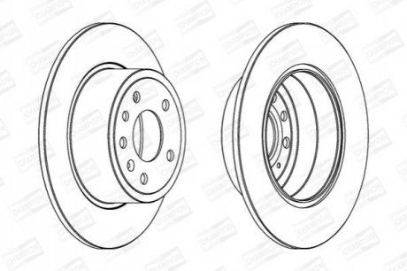 Диск гальмівний задній (кратно 2) Opel/Vauxhall Vectra CHAMPION 561962CH