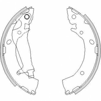 4203.00_[583051CA10] !колодки барабанные \ Hyundai Getz 1.1-1.6/1.5CRDi 02> REMSA 420300 (фото 1)