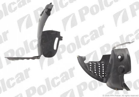 Renault kangoo (kc.fc) 01.03 - 01.08 :подкрылок пер. левый (передняя часть) Polcar 6060FL2