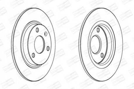 Диск тормозной передний (кратно 2шт.) Citroen, Peugeot CHAMPION 561359CH