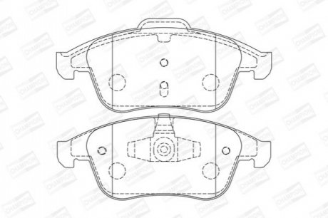 Колодки тормозные дисковые передние RENAULT Laguna III CHAMPION 573243CH