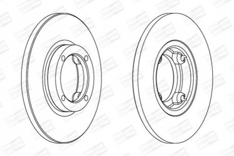 Диск тормозной DAEWOO/CHEVROLET MATIZ 1.0I 03.01- передн. CHAMPION 562138CH