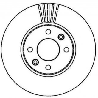 Диск тормозной DACIA LOGAN, NISSAN, RENAULT, передн., вент. Jurid 562268JC