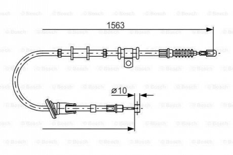 _трос ручника левый mitsubishi spacestar all 05.02> 15631422 BOSCH 1 987 482 064