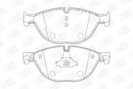 Колодки гальмівні дискові передні BMW 7 serie (08-) CHAMPION 573292CH