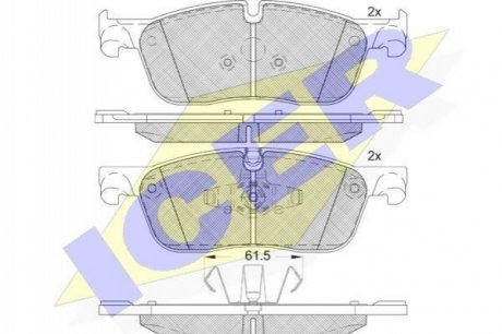 182236_колодки дисковые передние land rover discovery sport 2.02.2id 14> ICER 182236 (фото 1)