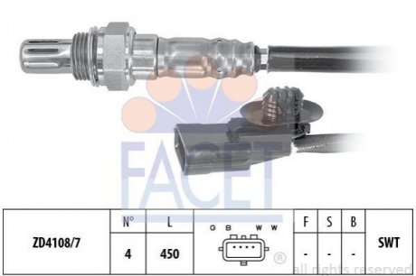 Датчик кисню (лямбда-зонд) Logan 06-/Clio 01- 1.2-1.6 FACET 10.8169