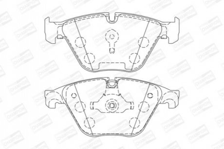 Колодки тормозные дисковые передние BMW 5 (F10, F18) CHAMPION 573305CH (фото 1)