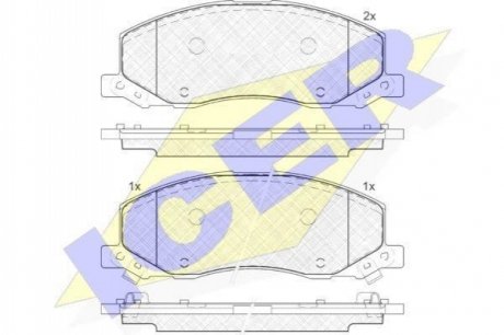 _колодки дисковые передние opel insignia 2.0cdti 160hp2.0turbo 08> ICER 181927