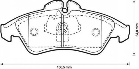 Колодка торм. диск. MB SPRINTER 2-t, VW LT 28-35 передн. Jurid 571844J