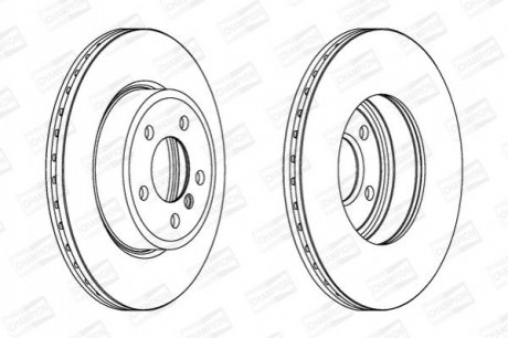 Диск тормозной передний (кратно 2шт.) BMW X3 (04-) CHAMPION 562350CH