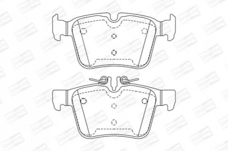 Колодки тормозные дисковые задние MB C-Class (14-) CHAMPION 573609CH