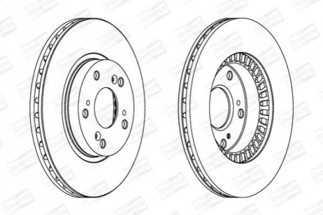 Диск тормозной передний (кратно 2шт.) Honda Stream CHAMPION 563147CH