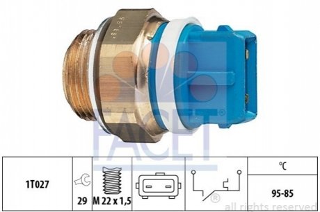 Датчик вмикання вентилятора Peugeot 205 ii 1.0 (87-98) FACET 7.5122