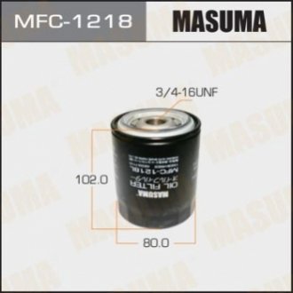 Фильтр масляный Nissan Almera, Primera (-02) 1.4, 1.6 MASUMA MFC-1218 (фото 1)